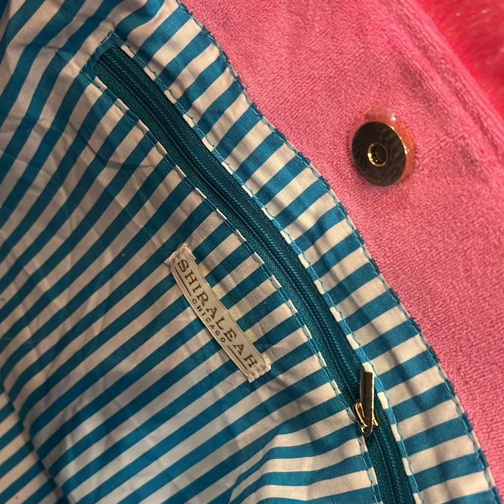 Shiraleah Pink Cabana Beach Club Tote Bag - Picture 6 of 7
